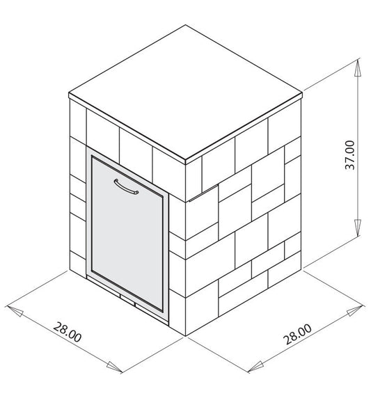 ROCHESTER KITCHEN TRASH DRAWER CASCADE/VISCON WHITE
