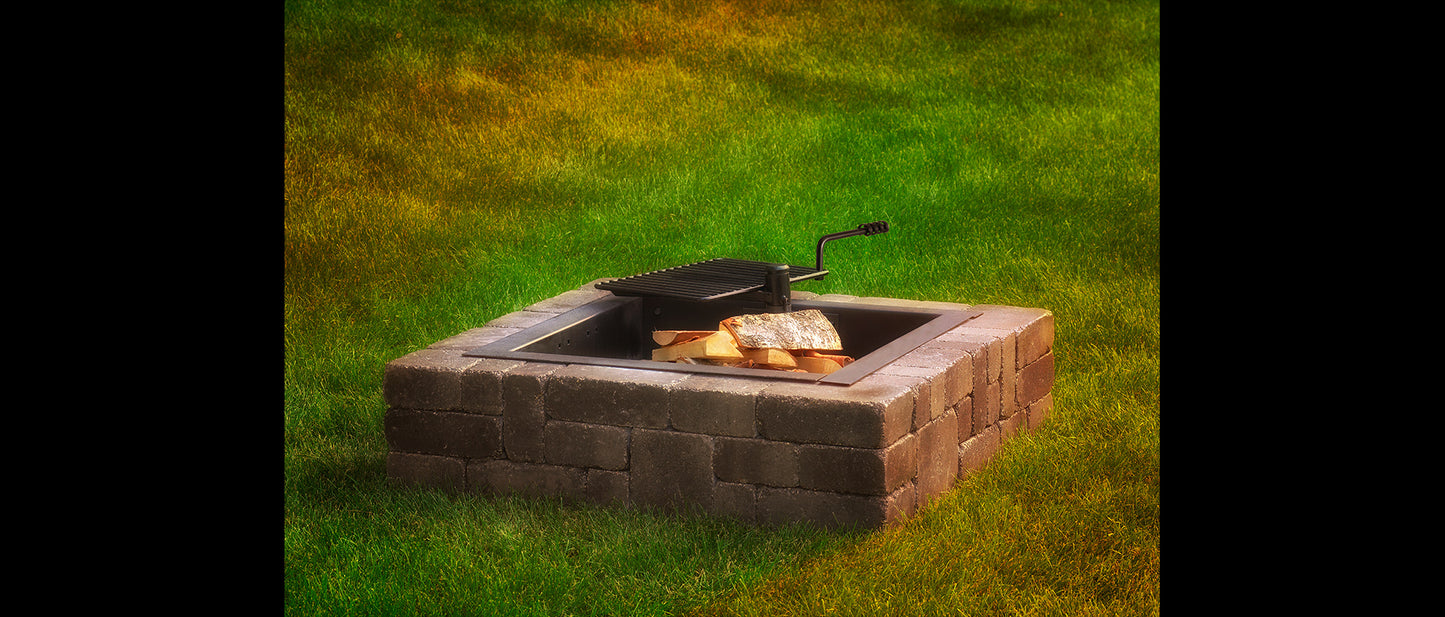 ROCHESTER VICTORIAN SQUARE FIRE PIT BEECHWOOD GRATE